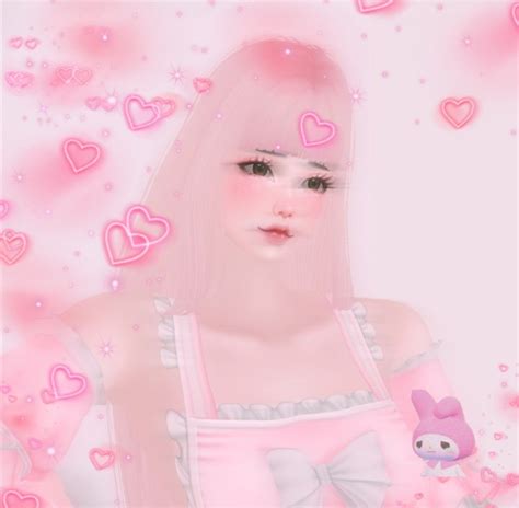 Imvu Pink 🎀 Pastel Pink Aesthetic Black Love Art Cat Girl