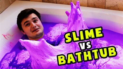 Purple Slime Bath Challenge Slime Vs Bathtub Youtube