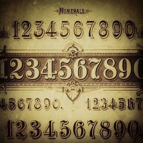 Old School Number Fonts