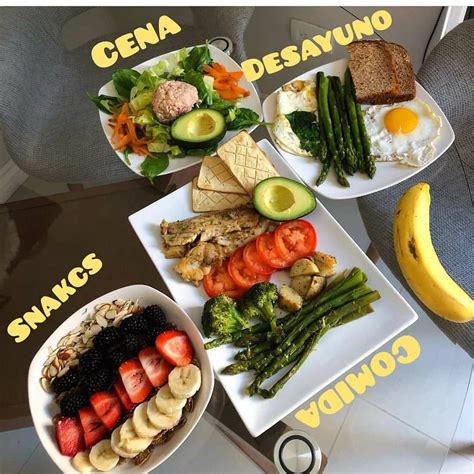 Comer Sano Es Delicioso Desayuno Comida Cena Colaciones Etiqueta A Un