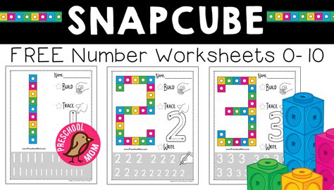 Free Snap Cube Number Mats Preschool Mom