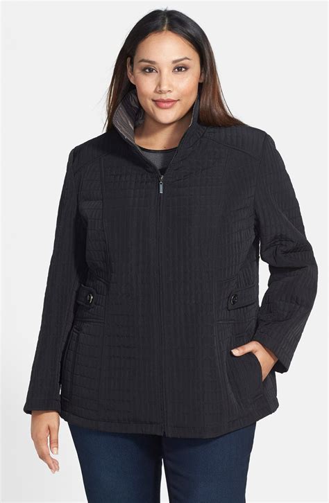 Gallery Side Tabs Quilted Zip Jacket Plus Size Nordstrom