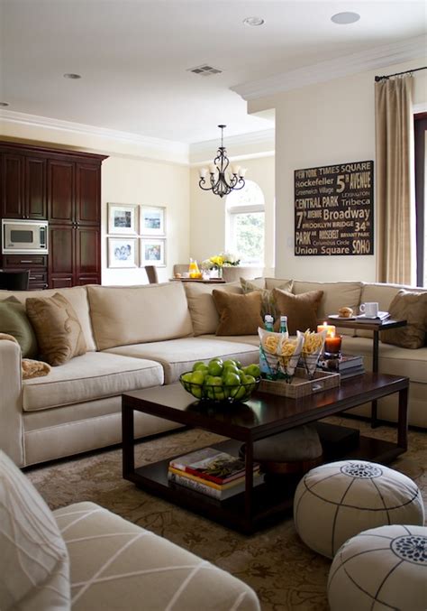 In fact, many shades of yellow and. Beige Sectional - Transitional - living room - A.S.D. Interiors