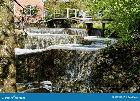 Beautiful Cascading Waterfall Over Rocks Stock Image Image Of Plant