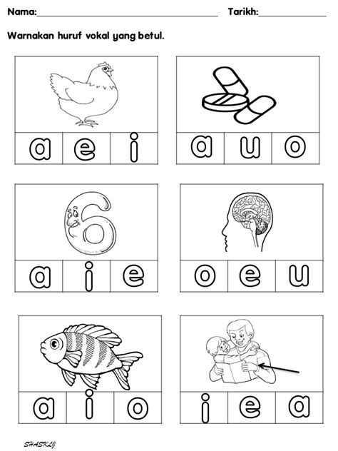 Pra Sekolah S K Long Jaafar Alphabet Worksheets Kindergarten Latihan