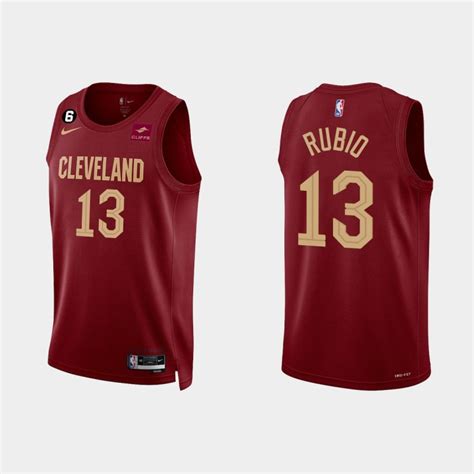 Camiseta Cleveland Cavaliers Ricky Rubio 2022 23 Icon Edition Vino
