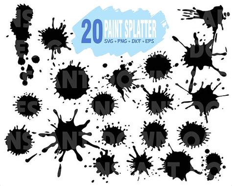Paint Splatter Svg Dripping Paint File Page2
