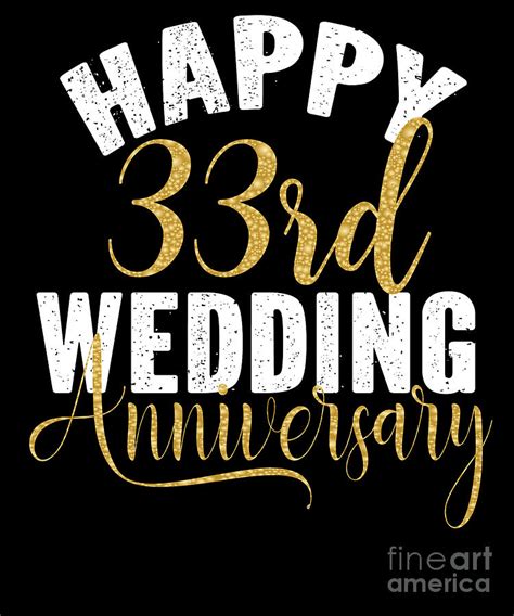 Happy 33rd Wedding Anniversary Matching T For Couples Print Digital