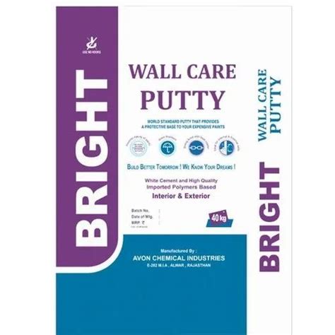 Bright Wallcare Putty 40 Kg At Rs 400bag In Alwar Id 22676648855