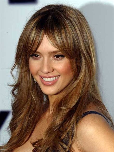 Jessica Alba Hot Sale Long Atrractive Natural Light Brown 18 Inches Top
