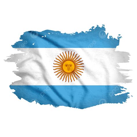 Bandera Argentina Con Pincel De Acuarela Para La Copa Del Mundo Png