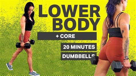 20 minute lower body with dumbbell glute and leg sculpting workout youtube