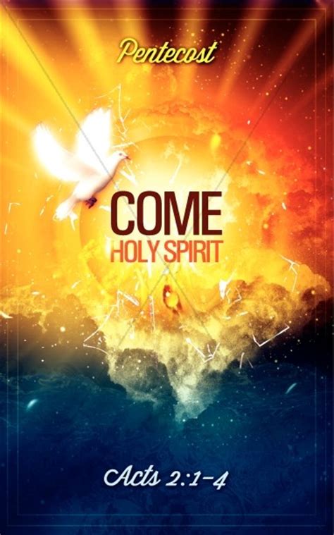 Pentecost Come Holy Spirit Ministry Bulletin Sharefaith Media