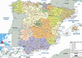 Detailed Political Map of Spain - Ezilon Maps