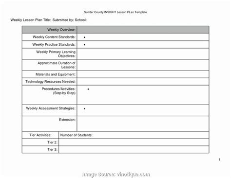 Lesson Plan Template Common Core New Printable Lesson Plan Template