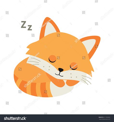 Cute Vector Illustration Little Sleeping Cat Stock Vector