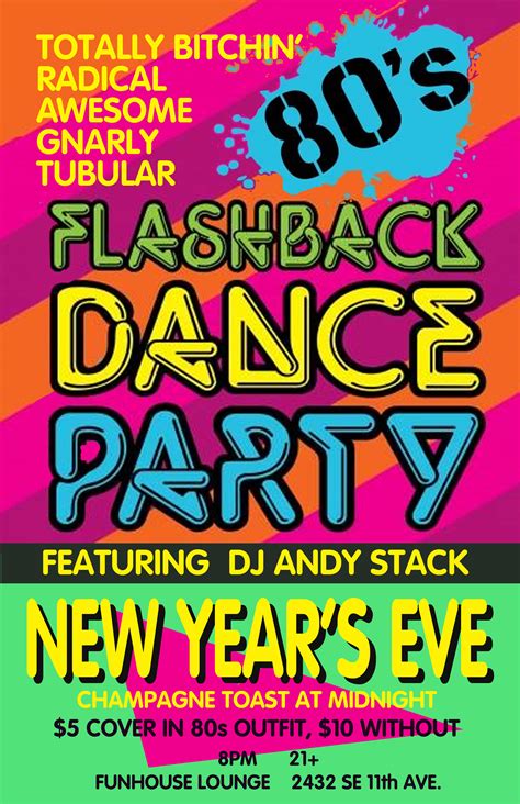 80s Flashback Dance Party Funhouse Lounge