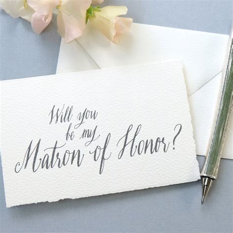 Be My Matron Of Honor Proposal Card Will You Be My Matron Of Etsy