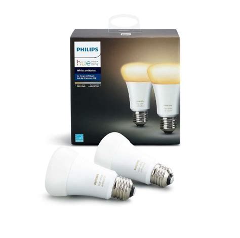 Brand New Personal Wireless Philips Hue White Ambiance A19 2 Pack Light