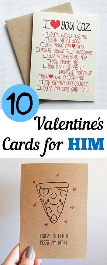 10 Valentines Day Cards For Him More Cards Diy Diy Valentines Cards