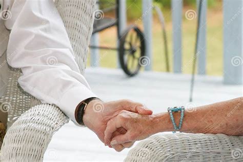 Seniors Holding Hands Stock Photo Image Of Holding Husband 290278