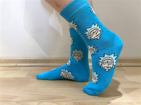 Rick And Morty Designed Printed Socks Rick Pattern Men Women Etsy
