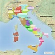 StepMap - Italien-Länder - Landkarte für Deutschland