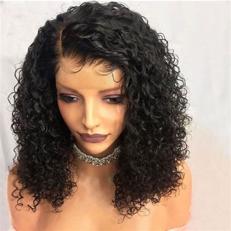 Women full wig brazilian remy human hair body wave lace front human hair wigs. Short Curly Lace Front Human Hair Wigs Pre Plucked With ...