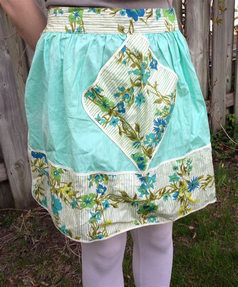 Handmade Vintage Floral Apron Gift Half Apron By Mymissingpiece