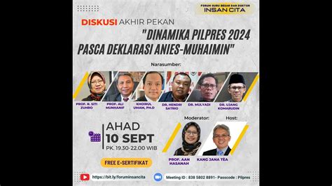 Dinamika Pilpres Pasca Deklarasi Anies Muhaimin Youtube