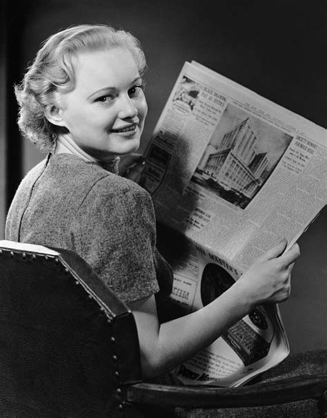 Woman Reading Newspaper Photograph By George Marks Pixels