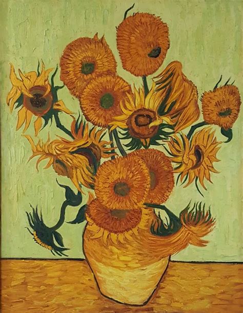 He chose a background of a lily pond in place of eisen's cherry blossoms. In The Style Of Van Gogh - Sunflowers (Yellow) - | Van ...