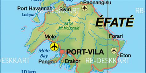 Map Of Efate Island In Vanuatu Welt Atlasde