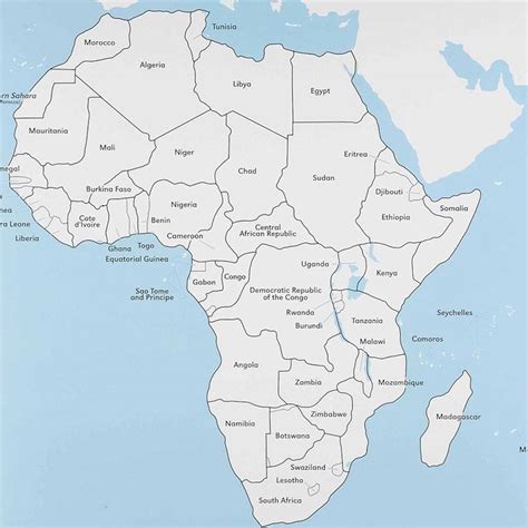 Africa Control Map Labeled