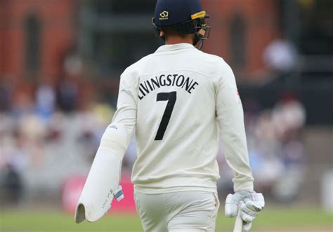 The english batsman recited an incident of crowd banter while speaking to the commentators. Lancashire captain Liam Livingstone bats with arm in a ...