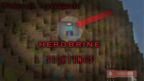 Minecraft Creepypasta Herobrine Sightings Youtube