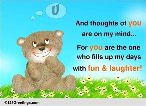 Thoughts Of You Free Lets Laugh Day Ecards Greeting Cards 123