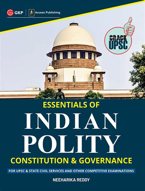 Buy Essentials Of Indian Polity Constitution Governance By Neeharika Reddy Gk Publications