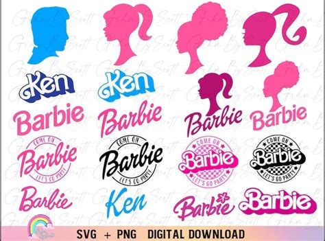 Barbie Svgs And Pngs Bundle Doll Svgs And Pngs Logo Cricut Etsy Hong Kong