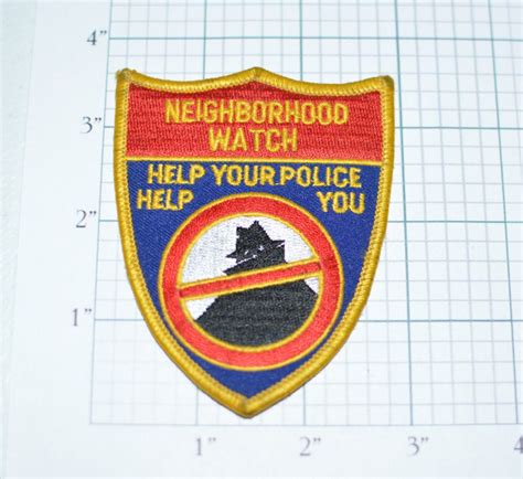 Neighborhood Watch Help Your Police Help You Iron On Vintage Patch