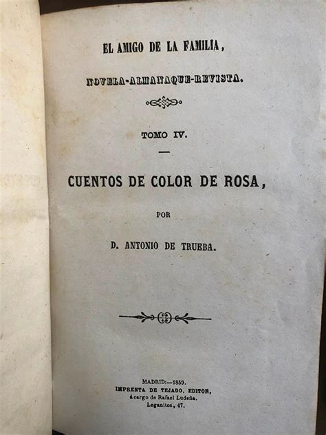 Cuentos De Color De Rosa El Amigo De La Familia Novela Almanaque