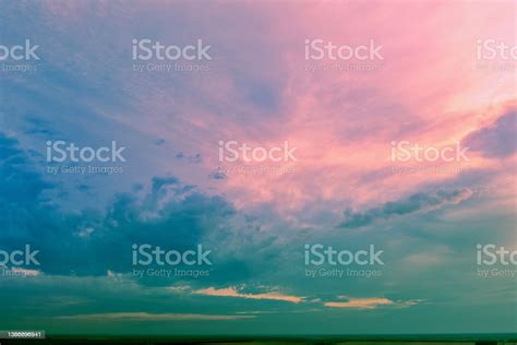 Dramatic Cloudy Sky At Sunset Sky Texture Abstract Nature Background