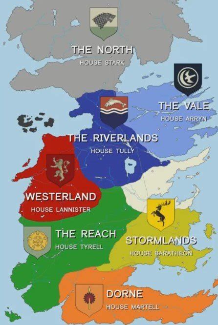Map Of Westeros Families Maps Of The World