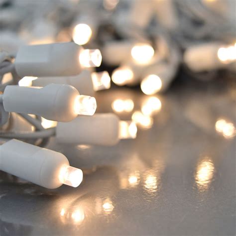 Warm White Led String Lights 200 Lights White Wire