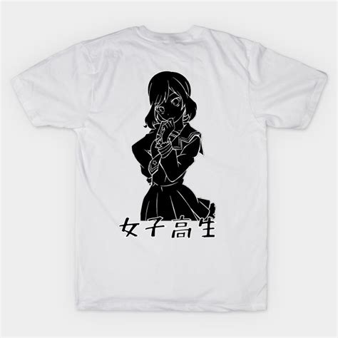 School Girl Sad Japanese Aesthetic Anime And Manga T Shirt