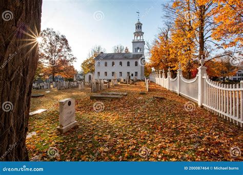 A Old Vermont Church During Fall Foliage Editorial Stock Image Image