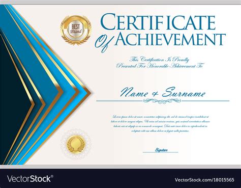 Certificate Or Diploma Design Template 2 Vector Image