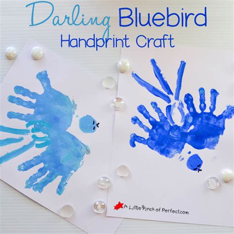 Darling Bluebird Handprint Craft Youll Want To Keep Forever
