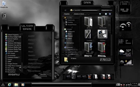 Black Theme Ultra Dark Windows 7 By Toxicosm On Deviantart