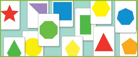 Early Learning Resources 2d Shape Flash Cards Maths Teaching Resources